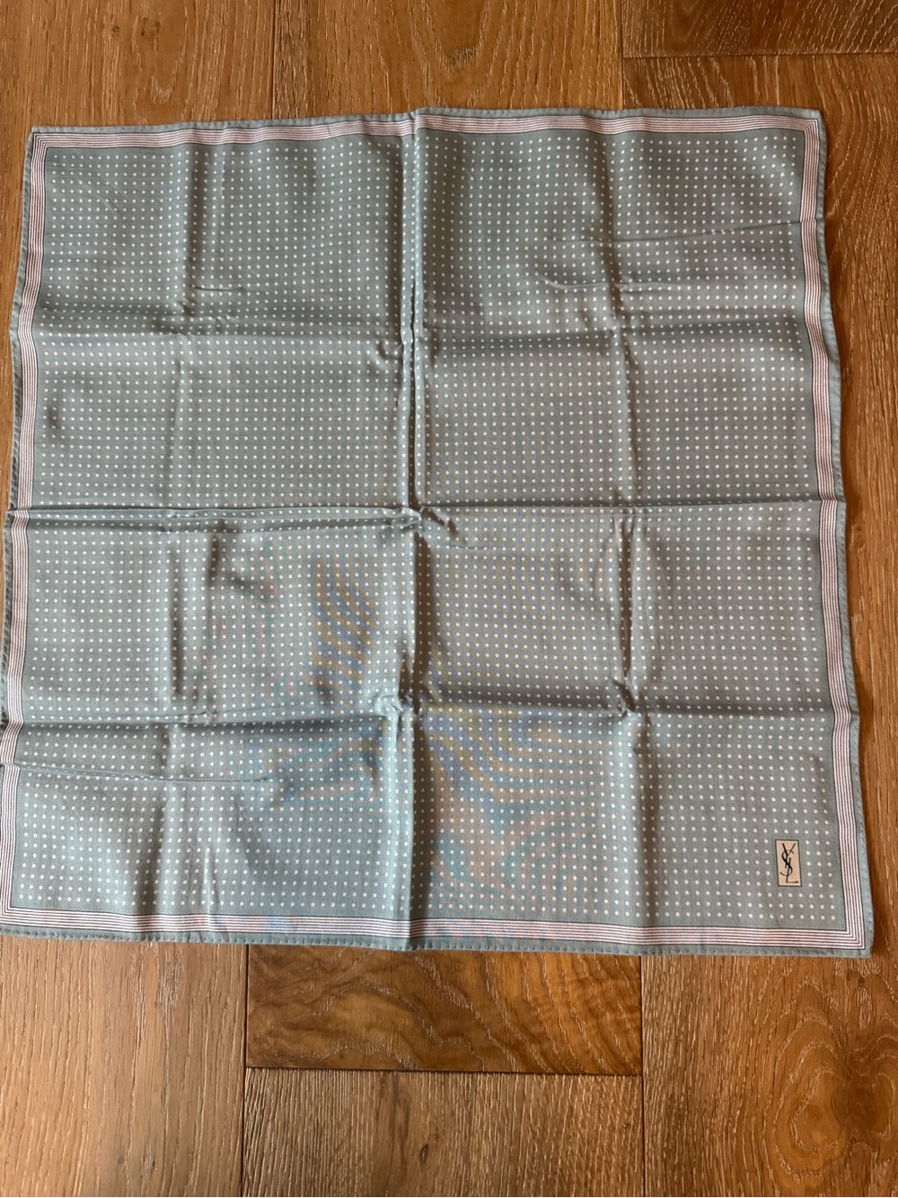 YSL Light Blue Scarf